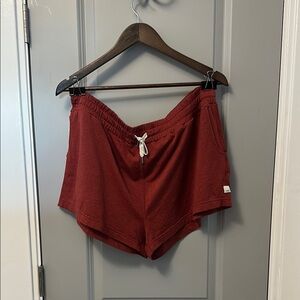 Vuori Red Athletic Shorts Elastic Waistband